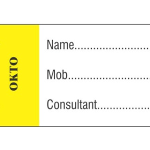 Yellow Patient Id band India 4.25