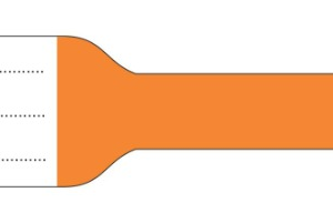 Orange Patient Id band White India 4.25