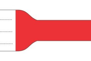 Red Patient Id band White India 4.25