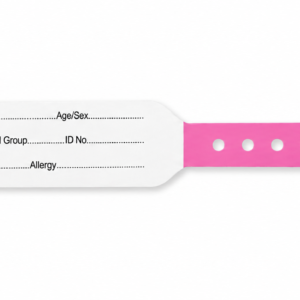 Pink patient id bands for women in India